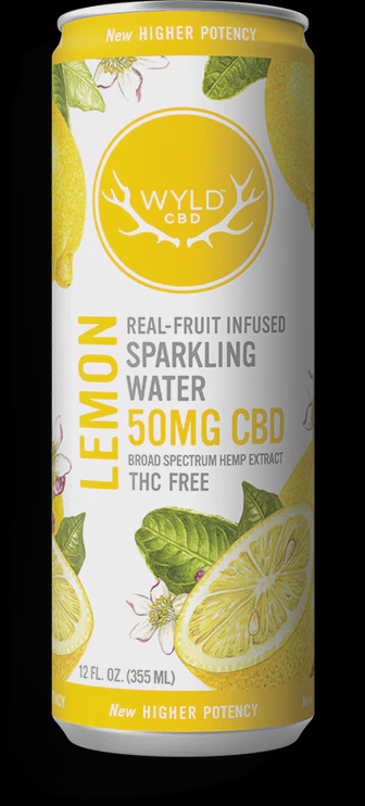 WYLD Sparkling Water 50 CBD 12 oz can / Lemon